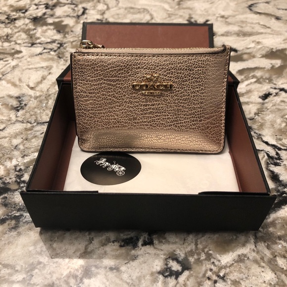 COACH Metallic Mini Skinny ID Case w/ box